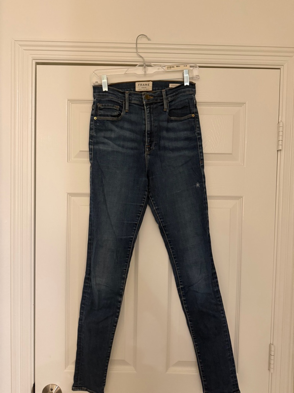 Frame Denim Indigo High-Rise Skinny Jeans - Women's